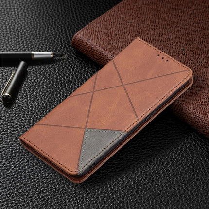 Rhombus Texture Horizontal Flip Magnetic Leather Case with Holder & Card Slots, For OPPO Reno5, For OPPO Reno6, For OPPO Realme 8 / 8 Pro, For OPPO Realme C15 / C12 / C25