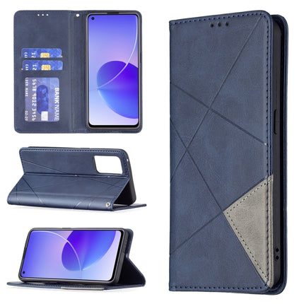 Rhombus Texture Horizontal Flip Magnetic Leather Case with Holder & Card Slots, For OPPO Reno5, For OPPO Reno6, For OPPO Realme 8 / 8 Pro, For OPPO Realme C15 / C12 / C25