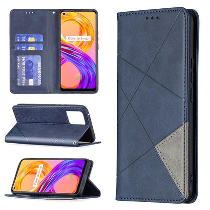 Rhombus Texture Horizontal Flip Magnetic Leather Case with Holder & Card Slots, For OPPO Reno5, For OPPO Reno6, For OPPO Realme 8 / 8 Pro, For OPPO Realme C15 / C12 / C25