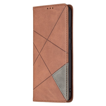 Rhombus Texture Horizontal Flip Magnetic Leather Case with Holder & Card Slots, For OPPO Realme C21 / C20, For OPPO Realme 8 5G / V13