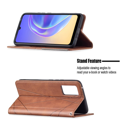 Rhombus Texture Horizontal Flip Magnetic Leather Case with Holder & Card Slots, For vivo V21e 4G, For vivo V21e 5G, For vivo V21, For vivo Y11/Y15/Y12/Y17