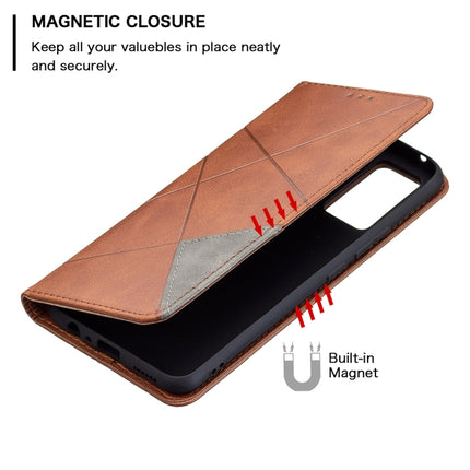 Rhombus Texture Horizontal Flip Magnetic Leather Case with Holder & Card Slots, For vivo V21e 4G, For vivo V21e 5G, For vivo V21, For vivo Y11/Y15/Y12/Y17
