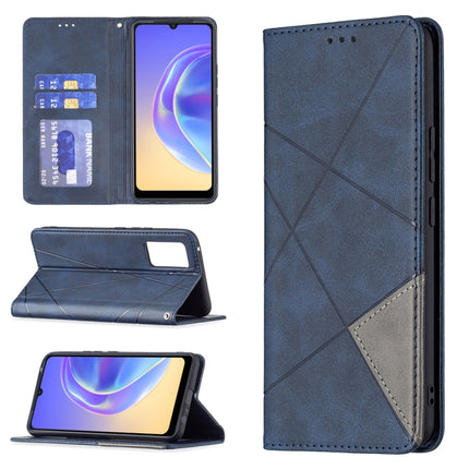 Rhombus Texture Horizontal Flip Magnetic Leather Case with Holder & Card Slots, For vivo V21e 4G, For vivo V21e 5G, For vivo V21, For vivo Y11/Y15/Y12/Y17