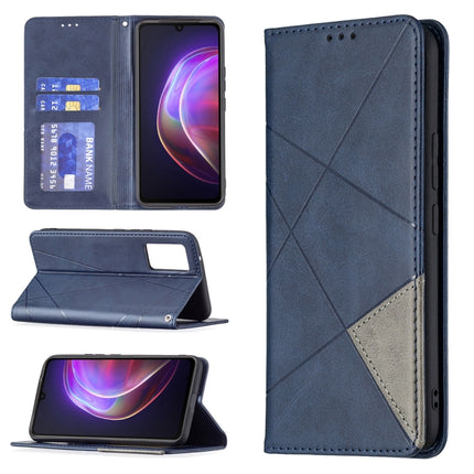 Rhombus Texture Horizontal Flip Magnetic Leather Case with Holder & Card Slots, For vivo V21e 4G, For vivo V21e 5G, For vivo V21, For vivo Y11/Y15/Y12/Y17