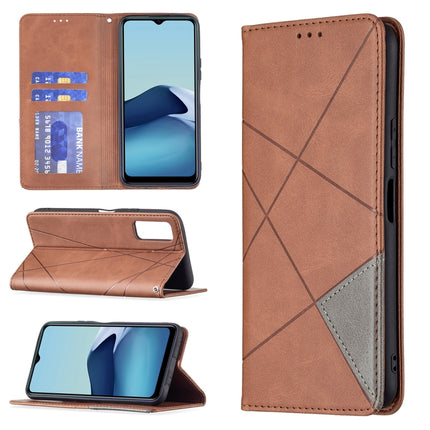Rhombus Texture Horizontal Flip Magnetic Leather Case with Holder & Card Slots, For vivo Y20, For vivo Y51 2020 / Y51a / Y51s