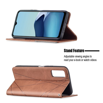 Rhombus Texture Horizontal Flip Magnetic Leather Case with Holder & Card Slots, For vivo Y20, For vivo Y51 2020 / Y51a / Y51s