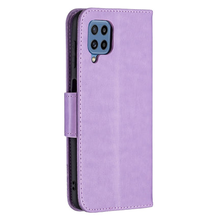 Embossing Two Butterflies Pattern Horizontal Flip PU Leather Case with Holder & Card Slot & Wallet & Lanyard, For Samsung Galaxy M32