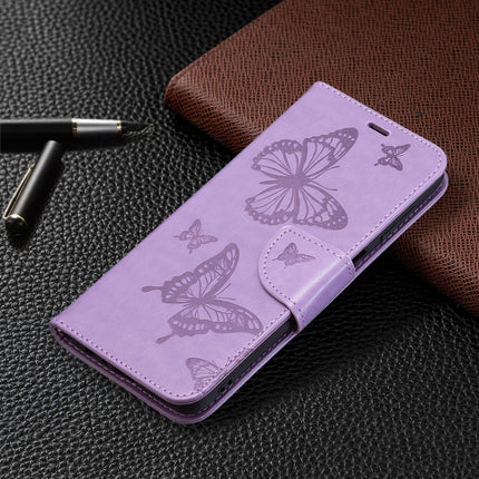 Embossing Two Butterflies Pattern Horizontal Flip PU Leather Case with Holder & Card Slot & Wallet & Lanyard, For Samsung Galaxy M32