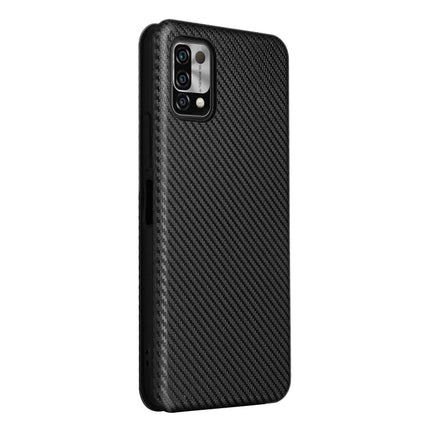Carbon Fiber Texture Magnetic Horizontal Flip TPU + PC + PU Leather Case with Card Slot, For UMIDIGI Power 5
