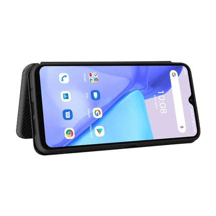 Carbon Fiber Texture Magnetic Horizontal Flip TPU + PC + PU Leather Case with Card Slot, For UMIDIGI Power 5