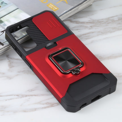 Sliding Camera Cover Design PC + TPU Shockproof Case with Ring Holder & Card Slot, For Samsung Galaxy S21 5G, For Samsung Galaxy S21+ 5G, For Samsung Galaxy Note20