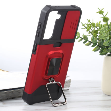 Sliding Camera Cover Design PC + TPU Shockproof Case with Ring Holder & Card Slot, For Samsung Galaxy S21 5G, For Samsung Galaxy S21+ 5G, For Samsung Galaxy Note20