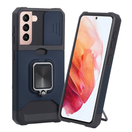 Sliding Camera Cover Design PC + TPU Shockproof Case with Ring Holder & Card Slot, For Samsung Galaxy S21 5G, For Samsung Galaxy S21+ 5G, For Samsung Galaxy Note20