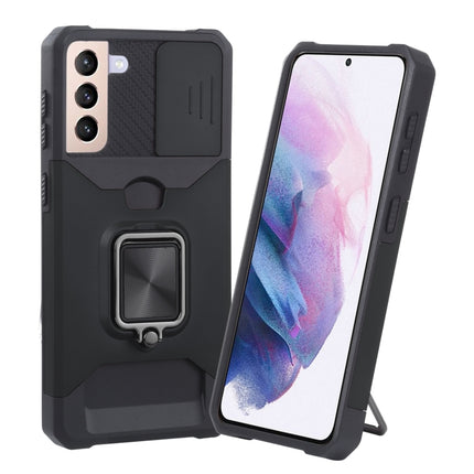 Sliding Camera Cover Design PC + TPU Shockproof Case with Ring Holder & Card Slot, For Samsung Galaxy S21 5G, For Samsung Galaxy S21+ 5G, For Samsung Galaxy Note20
