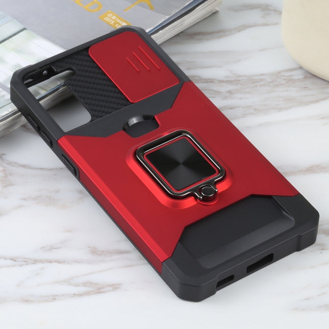 Sliding Camera Cover Design PC + TPU Shockproof Case with Ring Holder & Card Slot, For Samsung Galaxy S21 5G, For Samsung Galaxy S21+ 5G, For Samsung Galaxy Note20