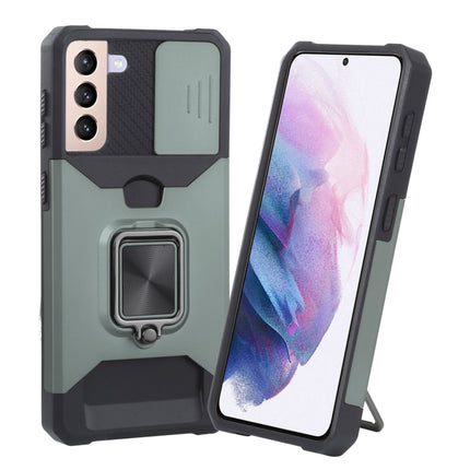 Sliding Camera Cover Design PC + TPU Shockproof Case with Ring Holder & Card Slot, For Samsung Galaxy S21 5G, For Samsung Galaxy S21+ 5G, For Samsung Galaxy Note20