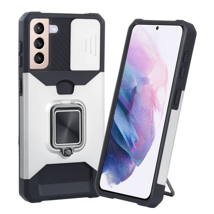 Sliding Camera Cover Design PC + TPU Shockproof Case with Ring Holder & Card Slot, For Samsung Galaxy S21 5G, For Samsung Galaxy S21+ 5G, For Samsung Galaxy Note20