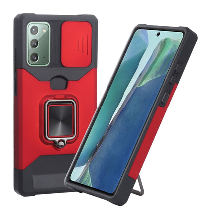 Sliding Camera Cover Design PC + TPU Shockproof Case with Ring Holder & Card Slot, For Samsung Galaxy S21 5G, For Samsung Galaxy S21+ 5G, For Samsung Galaxy Note20