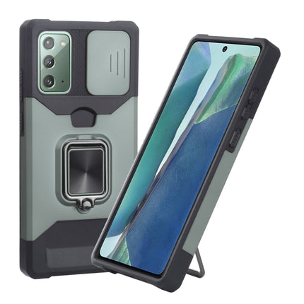 Sliding Camera Cover Design PC + TPU Shockproof Case with Ring Holder & Card Slot, For Samsung Galaxy S21 5G, For Samsung Galaxy S21+ 5G, For Samsung Galaxy Note20