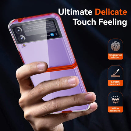 Simple All-inclusive Clear Crystal PC +TPU Shockproof Case, For Samsung Galaxy Z Flip3 5G