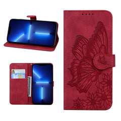 Retro Skin Feel Butterflies Embossing Horizontal Flip Leather Case with Holder & Card Slots & Wallet, For iPhone 13 mini, For iPhone 13, For iPhone 13 Pro, For iPhone 13 Pro Max