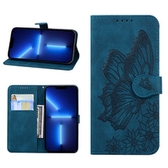 Retro Skin Feel Butterflies Embossing Horizontal Flip Leather Case with Holder & Card Slots & Wallet, For iPhone 13 mini, For iPhone 13, For iPhone 13 Pro, For iPhone 13 Pro Max