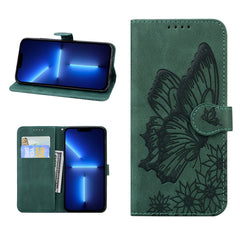 Retro Skin Feel Butterflies Embossing Horizontal Flip Leather Case with Holder & Card Slots & Wallet, For iPhone 13 mini, For iPhone 13, For iPhone 13 Pro, For iPhone 13 Pro Max