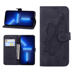 Retro Skin Feel Butterflies Embossing Horizontal Flip Leather Case with Holder & Card Slots & Wallet, For iPhone 13 mini, For iPhone 13, For iPhone 13 Pro, For iPhone 13 Pro Max