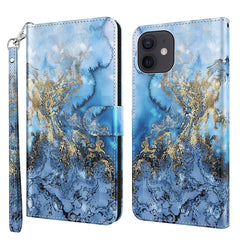 3D Painting Pattern Horizontal Flip TPU + PU Leather Case with Holder & Card Slots & Wallet, For iPhone 13 mini, For iPhone 13, For iPhone 13 Pro