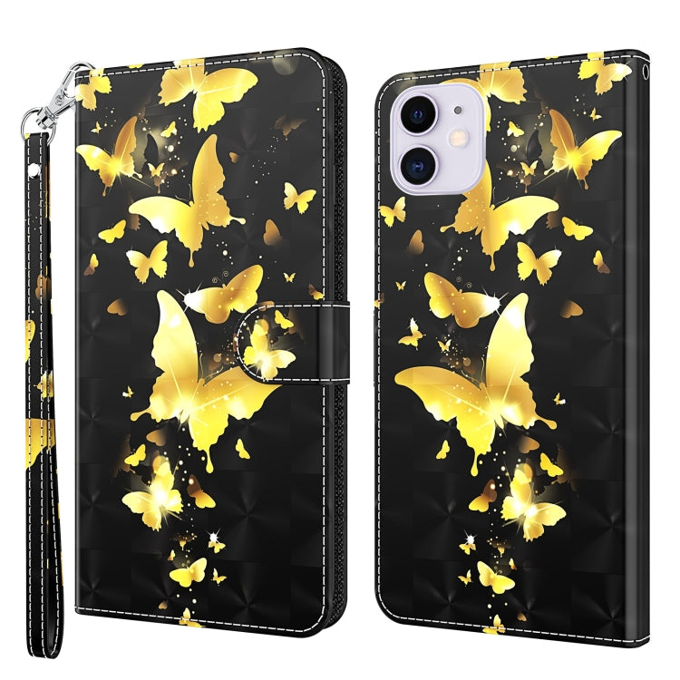 Horizontale Flip-Hülle aus TPU + PU-Leder mit 3D-Malmuster und Halter, Kartenfächern und Geldbörse, für iPhone 13 Pro Max