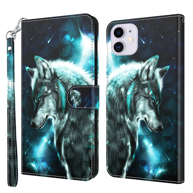Horizontale Flip-Hülle aus TPU + PU-Leder mit 3D-Malmuster und Halter, Kartenfächern und Geldbörse, für iPhone 13 Pro Max