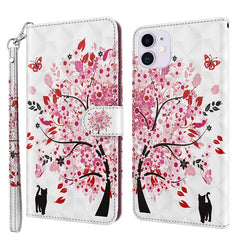 3D Painting Pattern Horizontal Flip TPU + PU Leather Case with Holder & Card Slots & Wallet, For iPhone 13 mini, For iPhone 13, For iPhone 13 Pro