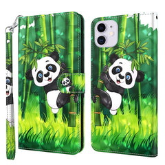 3D Painting Pattern Horizontal Flip TPU + PU Leather Case with Holder & Card Slots & Wallet, For iPhone 13 mini, For iPhone 13, For iPhone 13 Pro