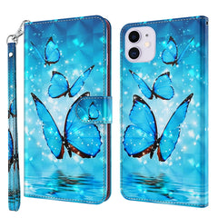 3D Painting Pattern Horizontal Flip TPU + PU Leather Case with Holder & Card Slots & Wallet, For iPhone 13 Pro Max