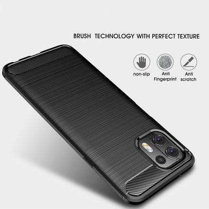 Brushed Texture Carbon Fiber TPU Case, For Motorola Moto Edge 20 Lite, For Motorola Moto Edge 20 Pro, For Motorola Moto Edge 20
