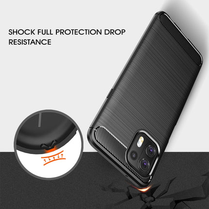Brushed Texture Carbon Fiber TPU Case, For Motorola Moto Edge 20 Lite, For Motorola Moto Edge 20 Pro, For Motorola Moto Edge 20