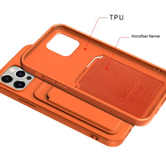 TPU + Flannel Lining Shockproof Case with Card Slots, For iPhone 13 mini, For iPhone 13 Pro, For iPhone 13 Pro Max