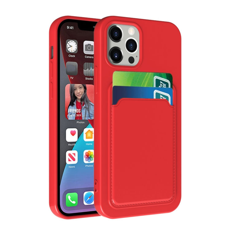 Stoßfeste Hülle mit TPU- und Flanellfutter und Kartenfächern, für iPhone 13 mini, für iPhone 13 Pro, für iPhone 13 Pro Max