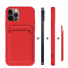 Stoßfeste Hülle mit TPU- und Flanellfutter und Kartenfächern, für iPhone 13 mini, für iPhone 13 Pro, für iPhone 13 Pro Max
