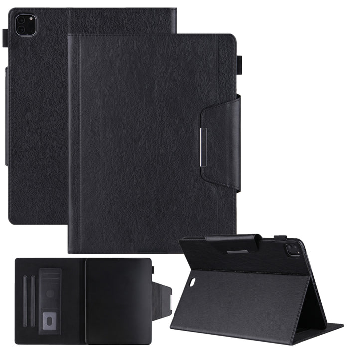 Einfarbige horizontale Flip-Ledertasche mit Halter &amp; Kartensteckplatz &amp; Bilderrahmen &amp; Geldbörse, für iPad Pro 12.9 2022/2021/2020/2018