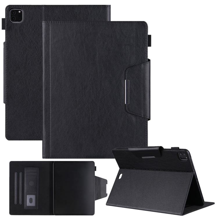 Solid Color Horizontal Flip Leather Case with Holder & Card Slot & Photo Frame & Wallet, For iPad Pro 12.9 2022 / 2021 / 2020 / 2018