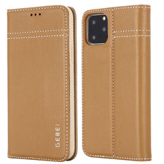 Funda protectora horizontal con tapa de piel de grano superior de GEBEI con soporte y ranuras para tarjetas, para iPhone 11, para iPhone 11 Pro, para iPhone 11 Pro Max, para iPhone XS/X, para iPhone XR, para iPhone XS Max