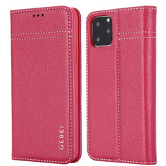 Funda protectora horizontal con tapa de piel de grano superior de GEBEI con soporte y ranuras para tarjetas, para iPhone 11, para iPhone 11 Pro, para iPhone 11 Pro Max, para iPhone XS/X, para iPhone XR, para iPhone XS Max