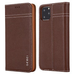 Funda protectora horizontal con tapa de piel de grano superior de GEBEI con soporte y ranuras para tarjetas, para iPhone 11, para iPhone 11 Pro, para iPhone 11 Pro Max, para iPhone XS/X, para iPhone XR, para iPhone XS Max