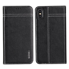 Funda protectora horizontal con tapa de piel de grano superior de GEBEI con soporte y ranuras para tarjetas, para iPhone 11, para iPhone 11 Pro, para iPhone 11 Pro Max, para iPhone XS/X, para iPhone XR, para iPhone XS Max