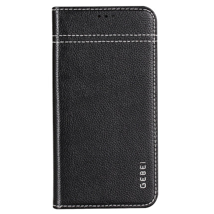 GEBEI Top-grain Leather Horizontal Flip Protective Case with Holder & Card Slots, For iPhone XS Max