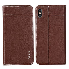 Funda protectora horizontal con tapa de piel de grano superior de GEBEI con soporte y ranuras para tarjetas, para iPhone 11, para iPhone 11 Pro, para iPhone 11 Pro Max, para iPhone XS/X, para iPhone XR, para iPhone XS Max