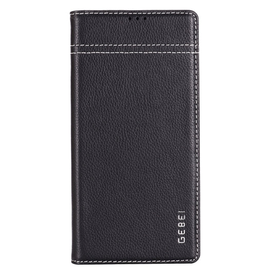 GEBEI Top-grain Leather Horizontal Flip Protective Case with Holder & Card Slots, For Galaxy Note 10, For Galaxy Note 10+