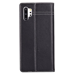 GEBEI Top-grain Leather Horizontal Flip Protective Case with Holder & Card Slots, For Galaxy Note 10, For Galaxy Note 10+