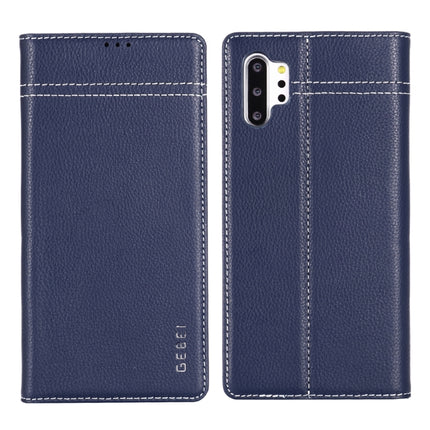 Funda protectora con tapa horizontal de cuero de grano superior de GEBEI con soporte y ranuras para tarjetas, para Galaxy Note 10, para Galaxy Note 10+